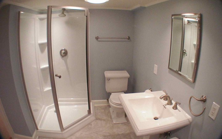 Bathroom in a Basement